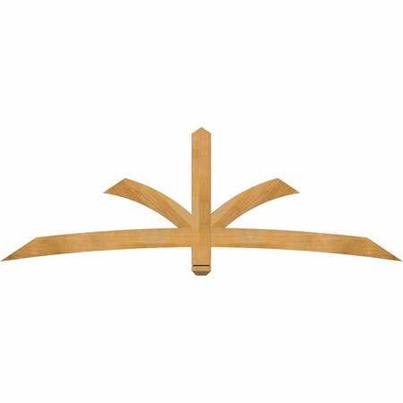 Ekena Millwork Davenport Rough Sawn Timber Gable Bracket, Western Red Cedar, 84"W x 28"H x 2"D x 4"F, 8/12 Pitch GBW084X28X0204DAV00RWR